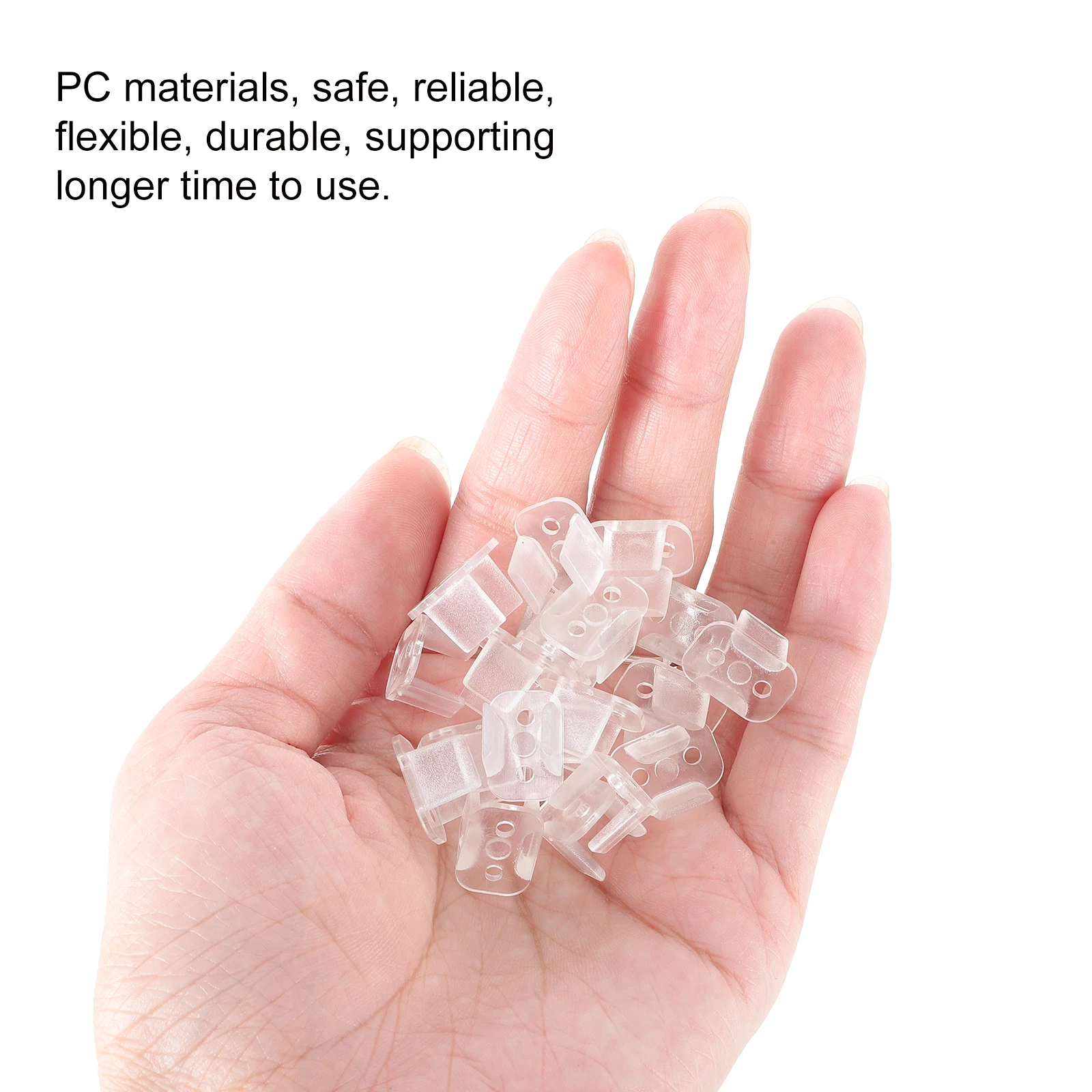 

100 Pcs LED Strip Clips Transparent Fixing Buckle Mounting Plastic Accessories Neon 6MM Wide Lamp Holder Durable PC