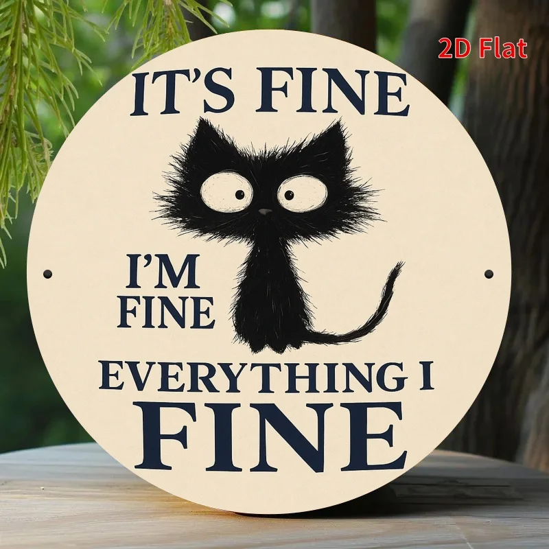 طباعة مسطحة ثنائية الأبعاد، قطعة واحدة، علامة حديدية مستديرة عتيقة - كل شيء جيد، مناسب للخارج، الداخلي، الشارع، غرفة المكتب، المنزل، الديكور #6