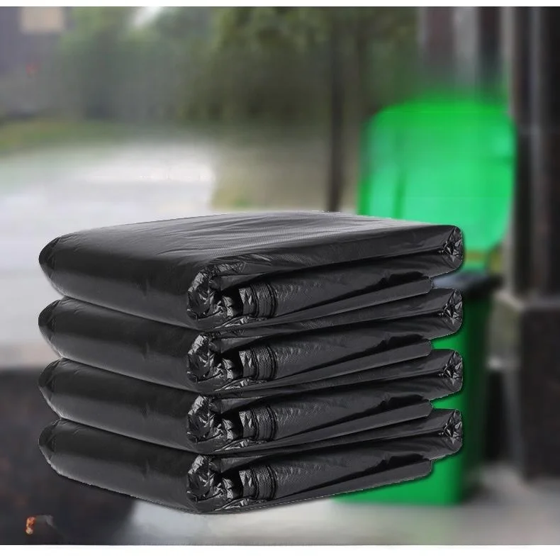 Thickened Black Disposable Garbage Bags Flat Mouth Plastic Bags for Household Dustproof Sofa Covers Single Chair Plant Floral