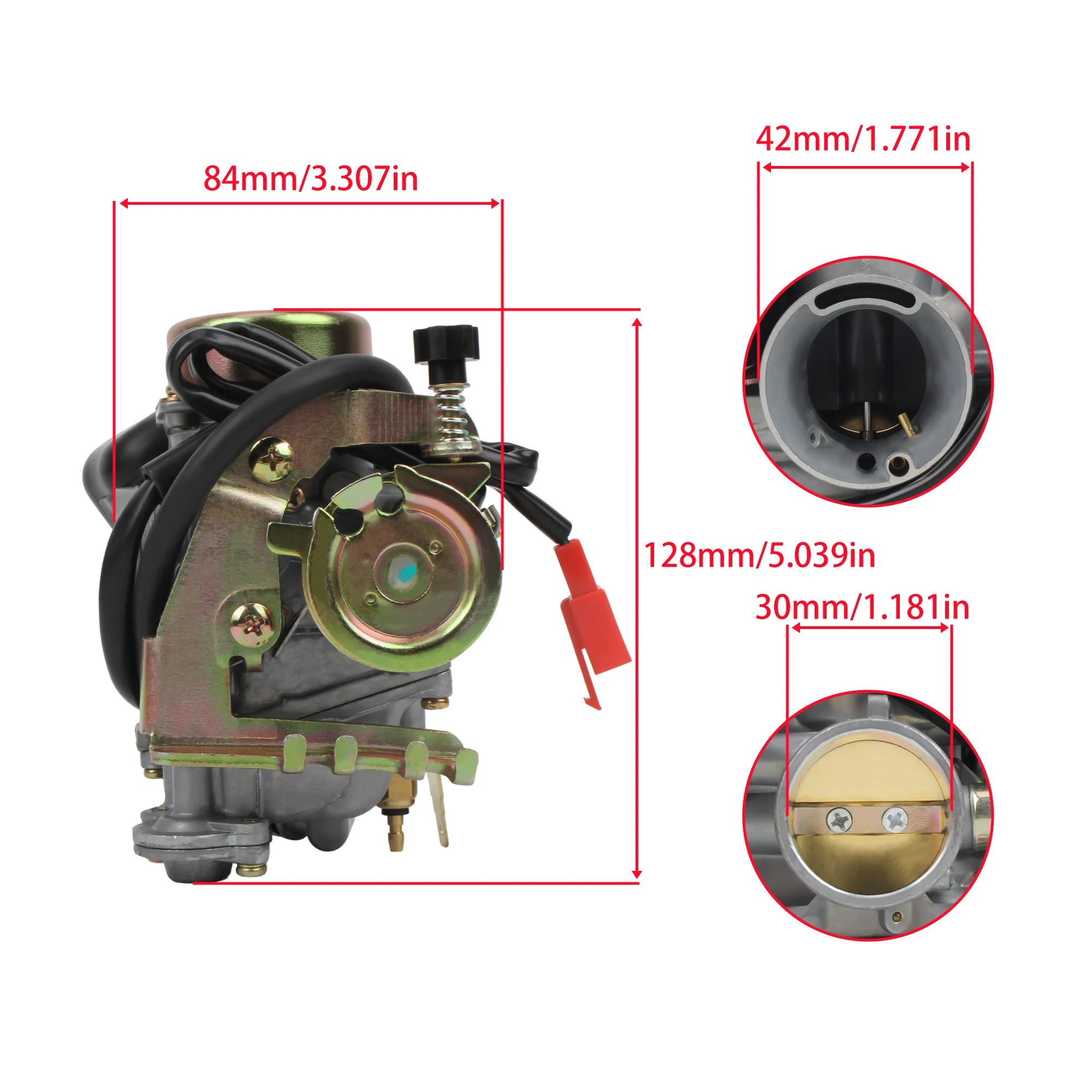 For Keihin GY6 150cc 200cc 250cc 260cc 300cc Motorcycle CVK30 30mm Carburetor ATV Scooter Motocross Universal Accessories - view 2