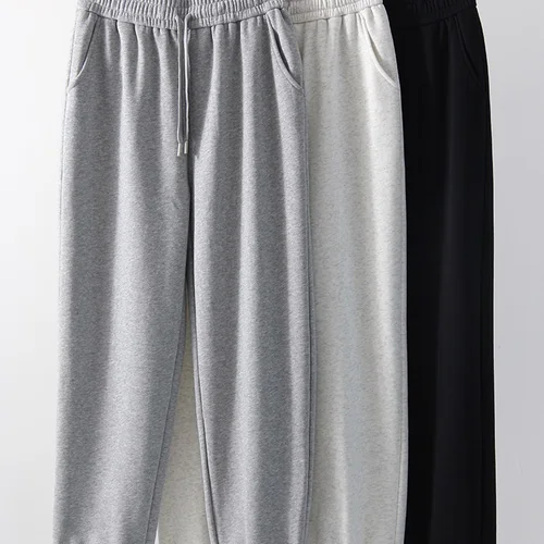 여성용 와이드 레그 팬츠, 기모 안감 스웻팬츠, 기본 하의 운동, 하이웨이스트, 올매치 피트니스 조거 스트레이트 팬츠  Best5