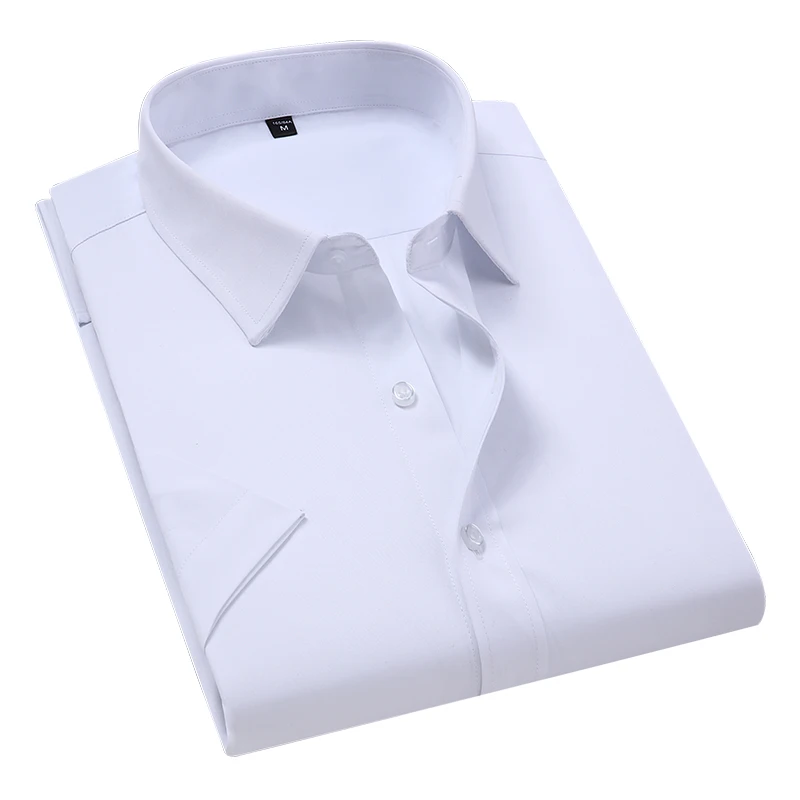 Männer kleidung Casual Shirts Freizeit Design Einfarbig Männer Social Shirts Kurzarm männer Kleid Shirt für männer Größe S-8XL