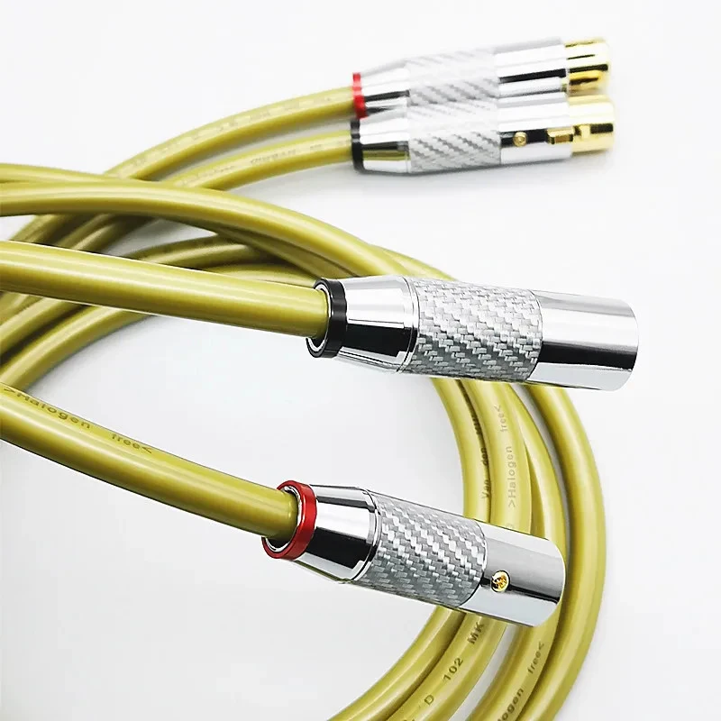 A+for Van den Hul XLR Cable Silver Copper Hybrid Gold Plated Balanced Audio 1 Pair