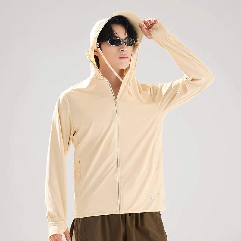 UPF50+ UV Men Breathable Fishing Jacket Outdoor Sports Shirt Running Protection Ice Silk Cool Feeling Sun Protection Lightweight view 4