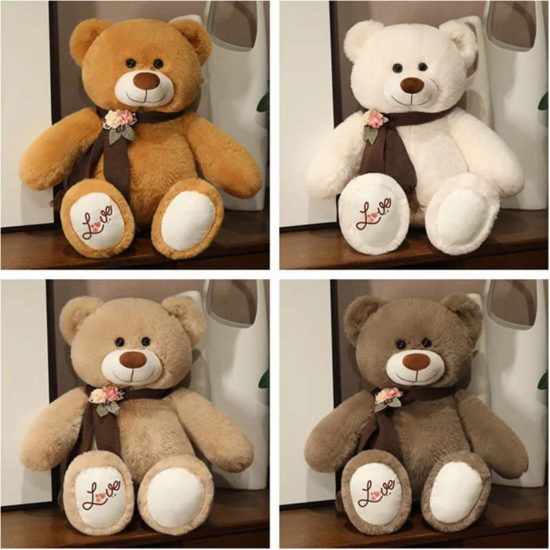 50cm Lovely Scarf Teddy Bear Doll Stuffed Animal Bear Plush Toys for Children Girls Birthday Baby Gift Lovers High Quality