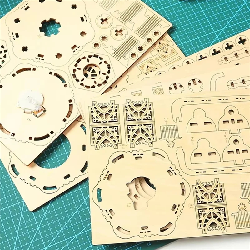 

A98Z 3D Wooden Puzzles For Adults Vintage Lantern Model Kits With Light, 3D Wooden Lantern Model Kits To Build For Home