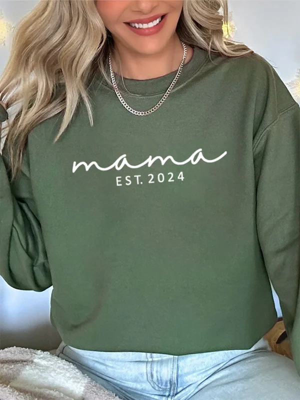 2024 New Fashion Hot Sale Mother's Day Women Sweatshirt Best Gift for Mom Female Sweater Outdoor All-match Elegance Girl Tops