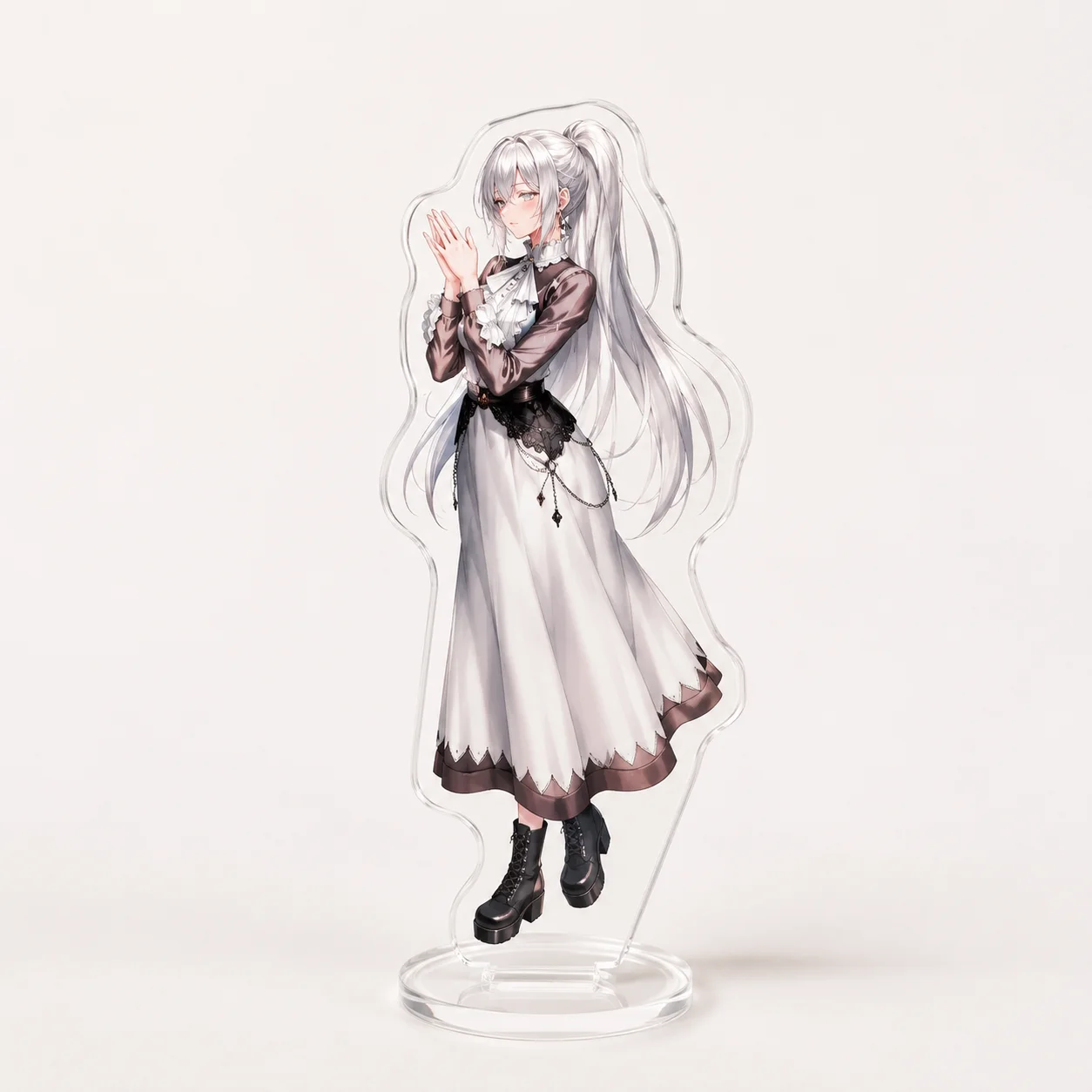 Amakano 3 Acrylic Stand Maid Uniform Girl Character Desktop Ornament Game Collectible Display Decor Gift Accessories Keychain view 4