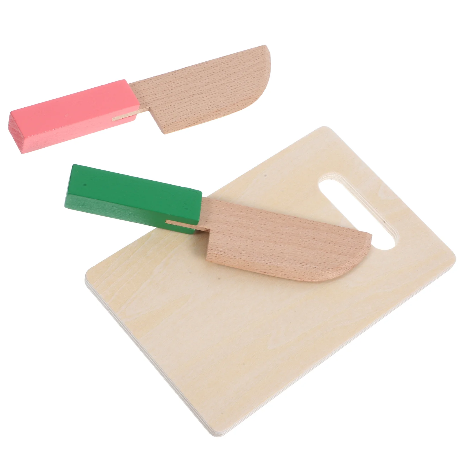 Toys for Kids Children's Knife Veggies Safe Kitchen Decorate Cutting Board Wooden