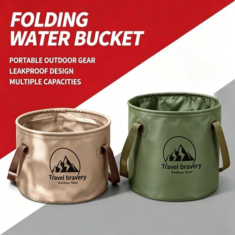 1Pc 5/10/20L Collapsible Water Bucket Portable Camping Sink Outdoor Survival Gear Bushcraft Travel Gadgets Hiking Accessories