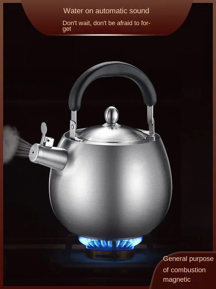 304 stainless steel gas kettle Domestic gas stove Open fire kettle Large capacity whistle hot kettle