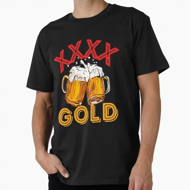 

XXXX Gold Australian Beer Funny Gift T shirt for beer lover 100% cotton O-Neck Short Sleeve Graphic clothes All size tee S-6XL