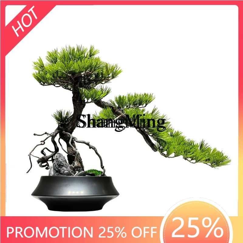 

CL wabi-sabi simulation welcome pine Luo Hansong green plant ornament tea room sales entrance soft bonsai