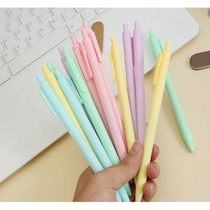 50 Pcs Colorful Retractable Signature Pens, Fluent Writting Gel Pen, Universal Signature Pen Hotel Desk Pen, Office Stationery