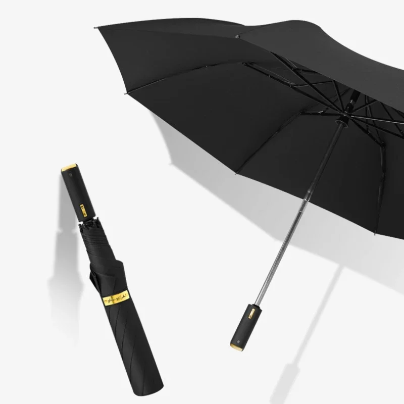 Large Mechanical Intelligent Electric Umbrella Automatic Shrinkage Car Mounted Male Oversize Umbrella Sunny Rain Titanium Alloy