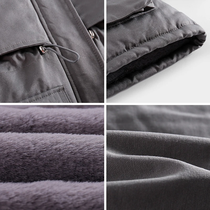 الفتيات الشتاء الدافئة أفخم سترة 5-14Y الرباط الخصر مقنعين معطف القطن مع الفراء طوق يندبروف معطف ملابس خارجية للأطفال #6