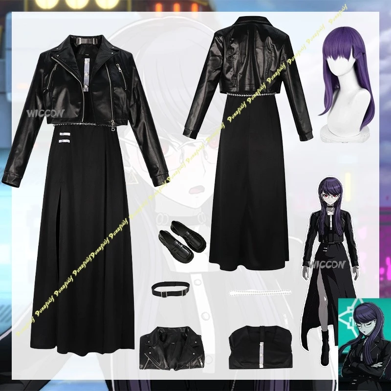 

The Hundred Line Anime Cosplay Costumes Shizukuhara Hiruko Suit Girls Wig Uniform School Women Party Stage Christmas Halloween