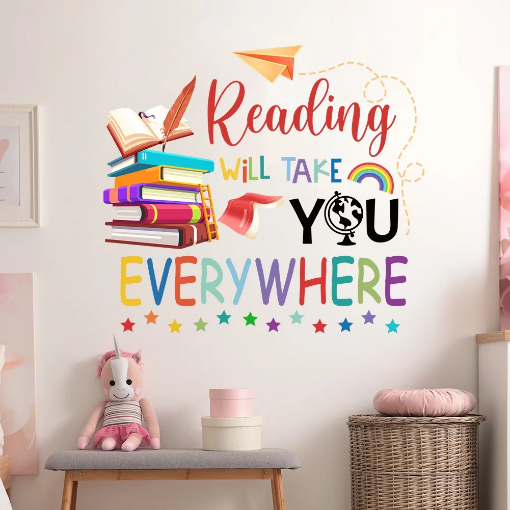 Colorful English Slogan Inspirational Wall Stickers Vinyl Art Stickers For Home Decoration In Children's Rooms