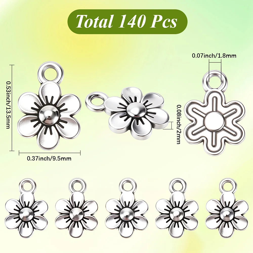 140-pecas-de-pingentes-de-liga-metalica-estilo-flor-prata-135x95x2mm-furo-18mm