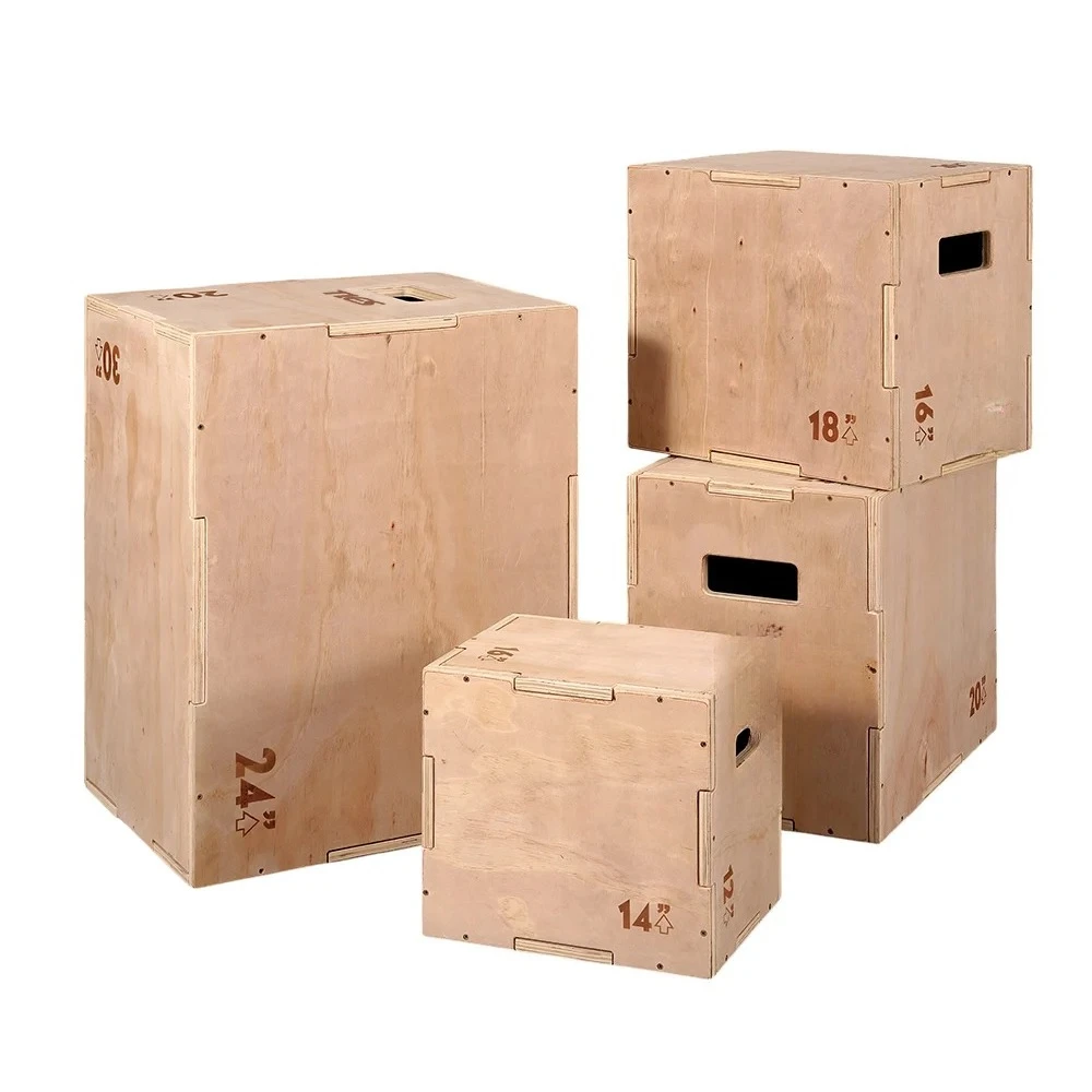 Fitness Stereo Box for Cross Fitness Training Wooden Stereo Jump Accessories for Workouts and Training Size 20/24/30