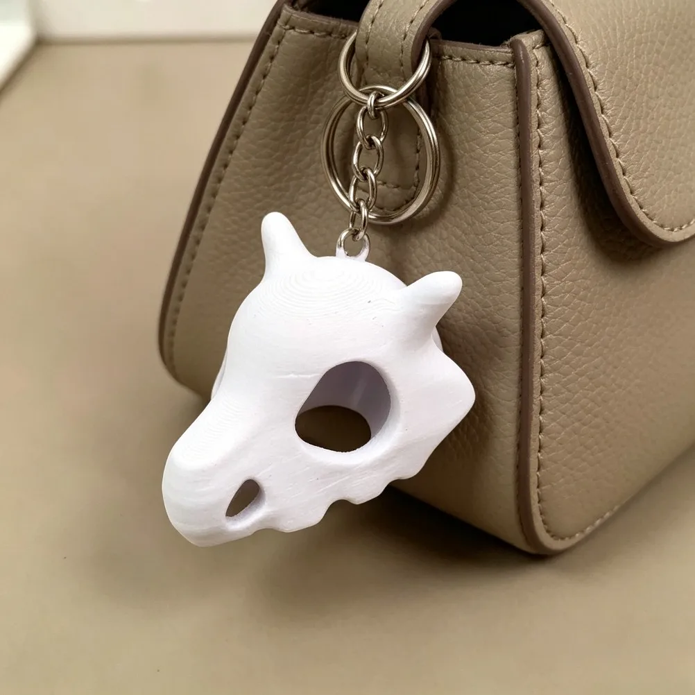 3D Printed Skull Keychain Unique Bone Animal Head Key Ring Cute Anime Inspired Pendant Backpack Charms Gift for Game Fans