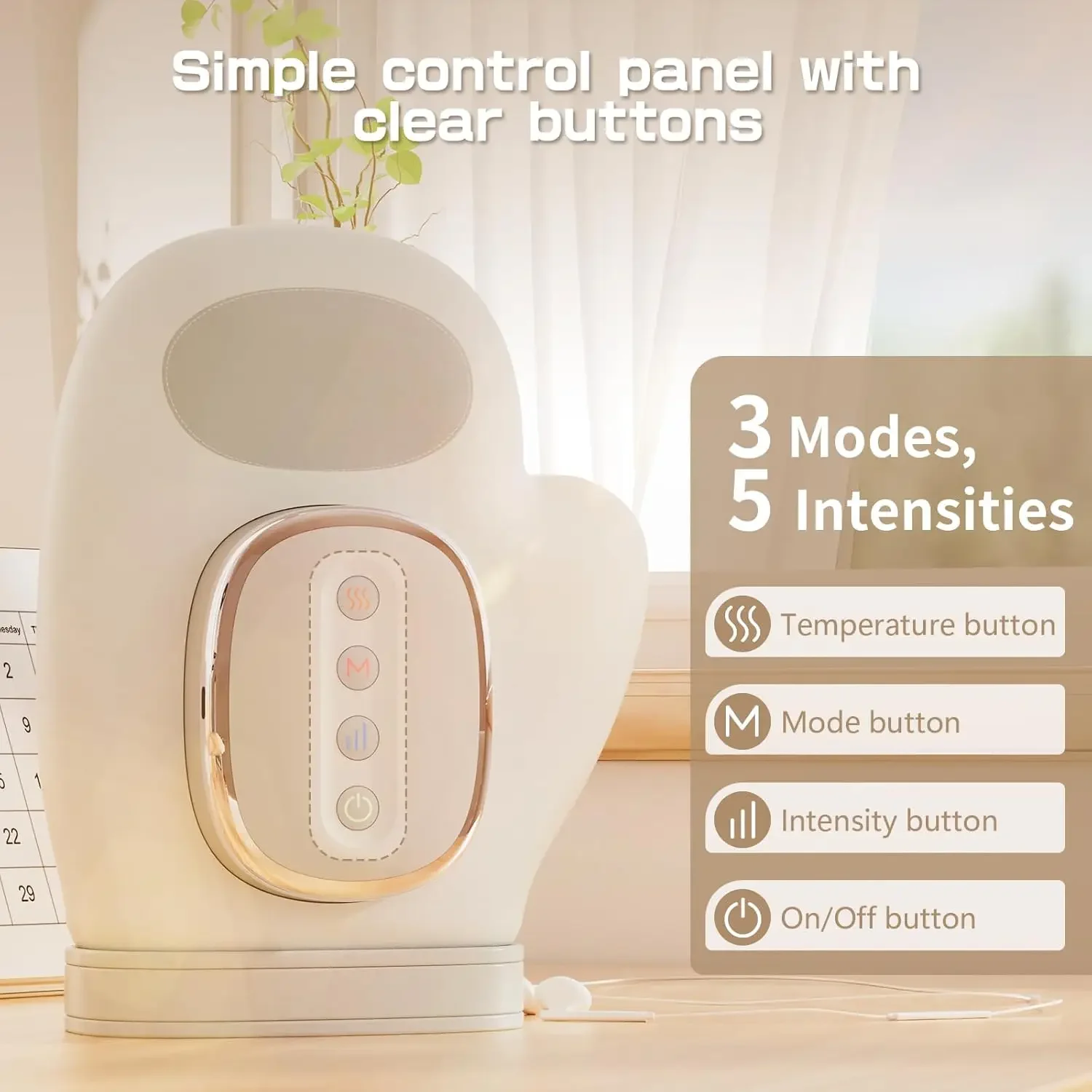 

Christmas Gifts Electric Hand Massager with Hot Compression Rechargeable Hand Massager for Arthritis or Hand