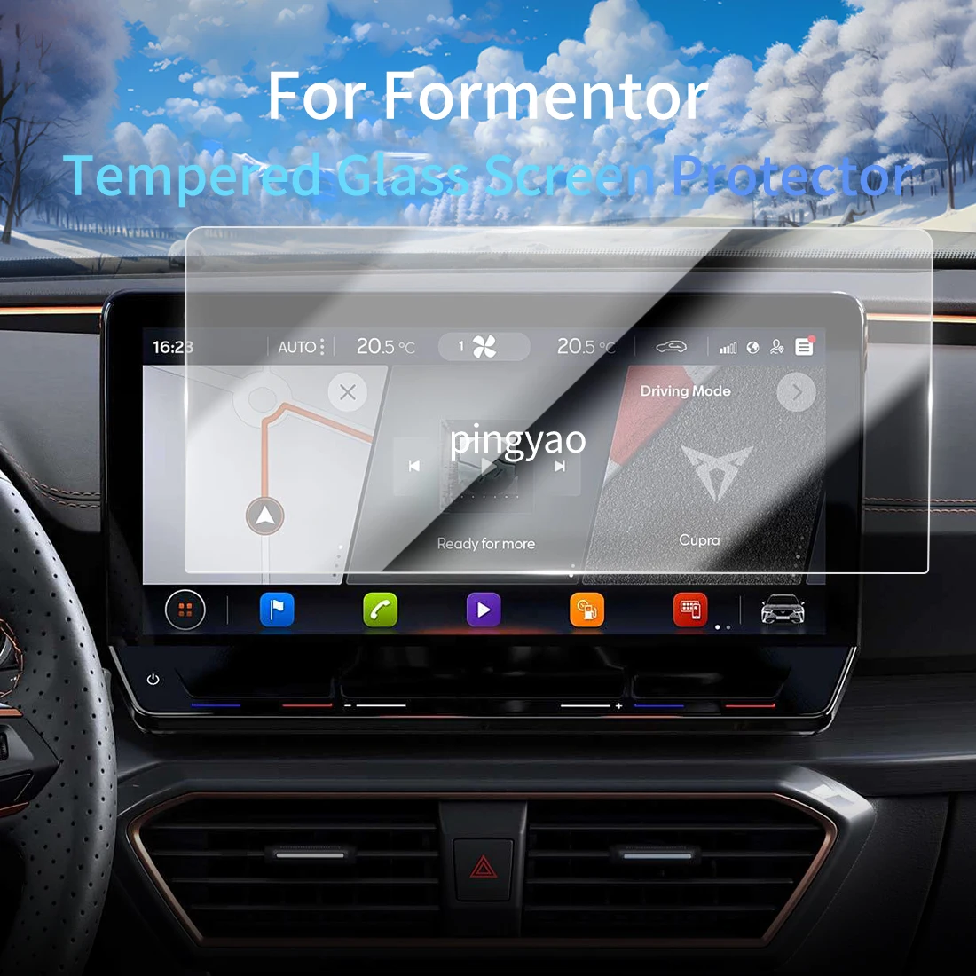 

Car Sticker Screen Protector Navigation Display Tempered Glass Protective Film Car Accessories Vehicle For Cupra Formentor 2023
