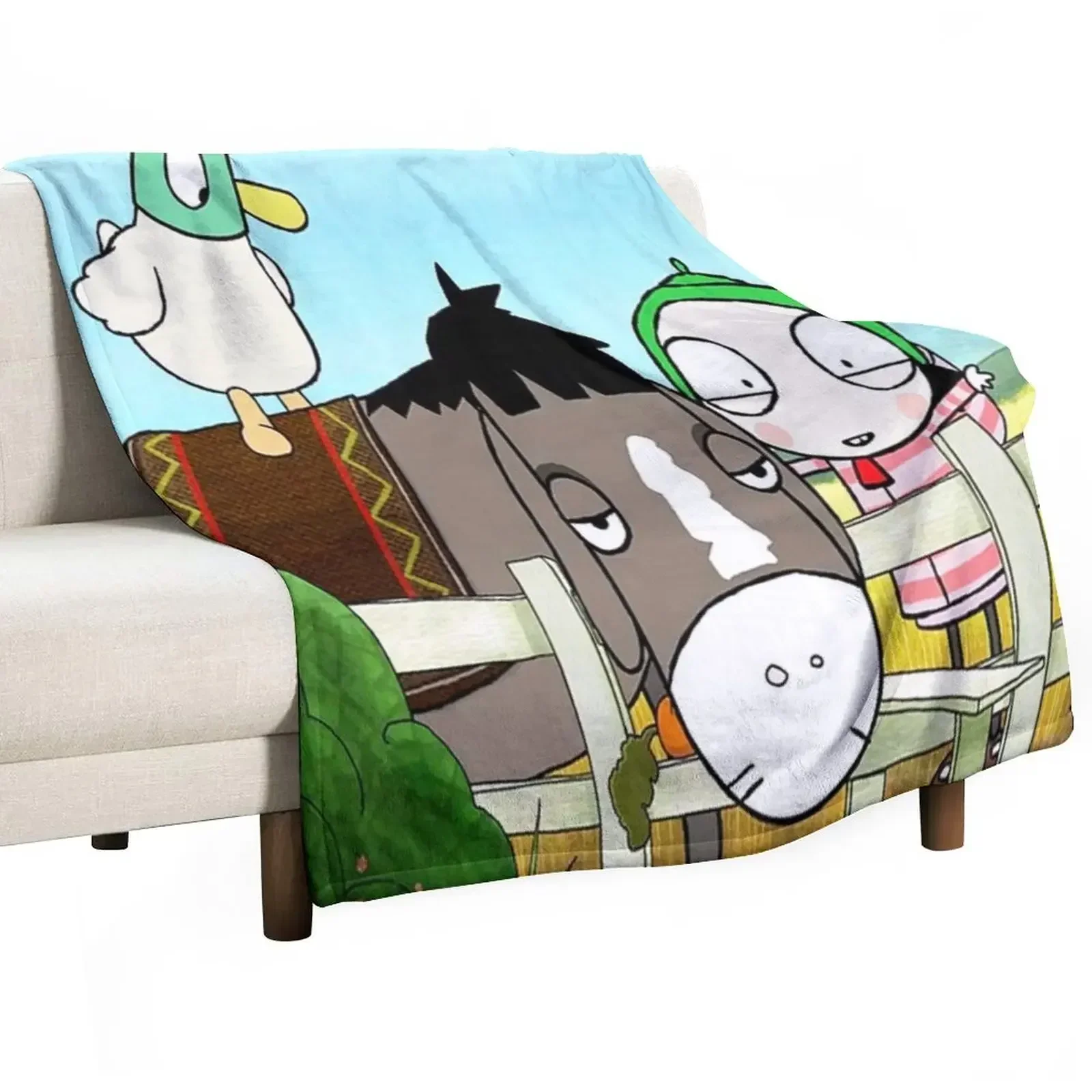 

Sarah & Duck Funny Gift For Fans sarah and duck Throw Blanket blankets and throws warm winter Blankets