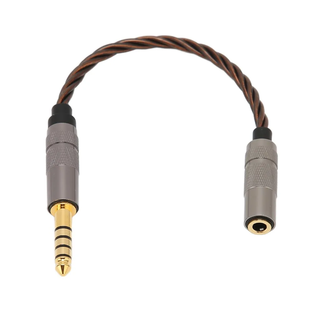 15cm length 4.4mm Balanced Male to 3.5mm Stereo Female Plug-and-Play Gold Plated Audio Adapter Cable Hi-Fi Audio Cord