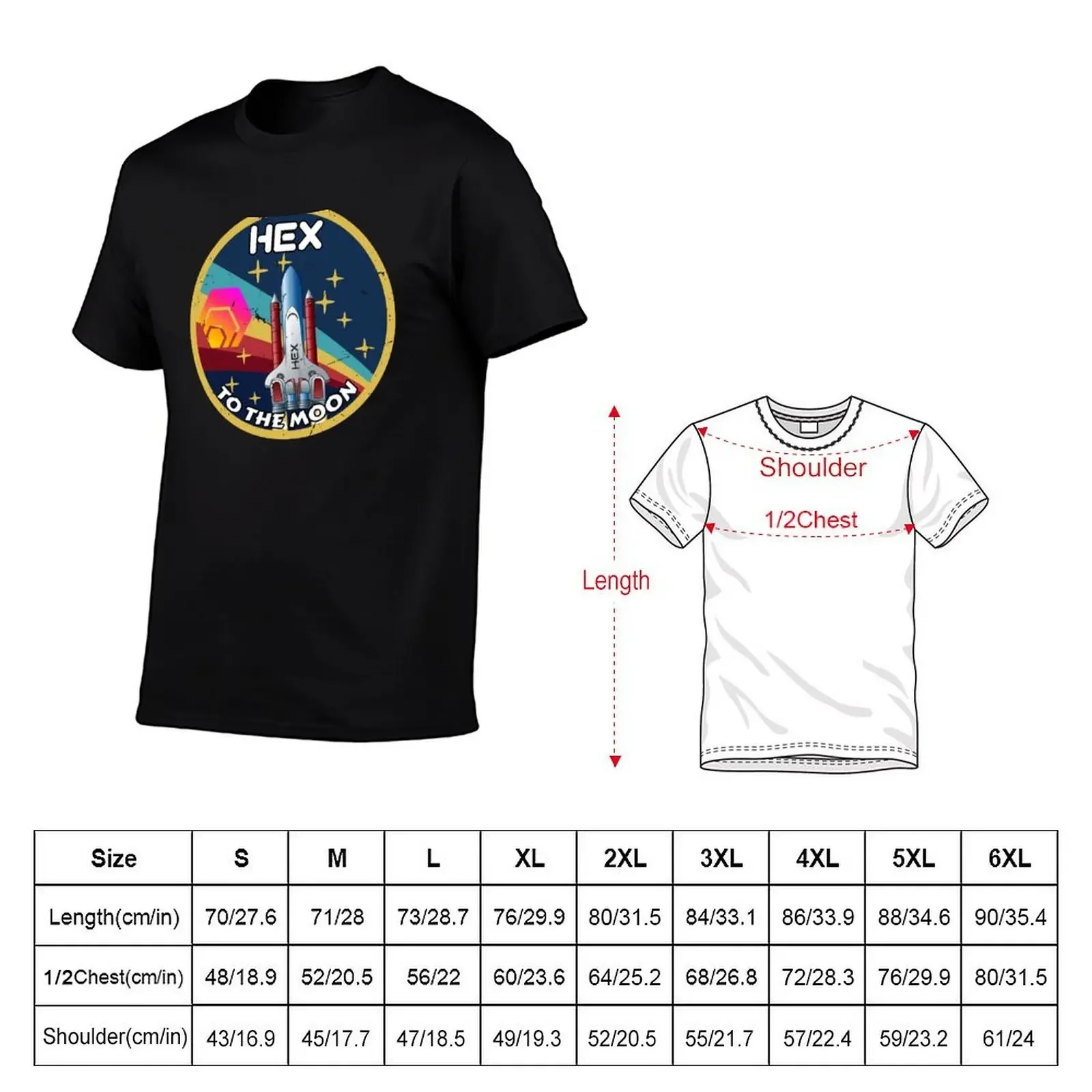 HEX Cryptocurrency Space Badge T-Shirt aesthetic clothes T-shirts oversize Funny t-shirt plus size tops tshirts for men