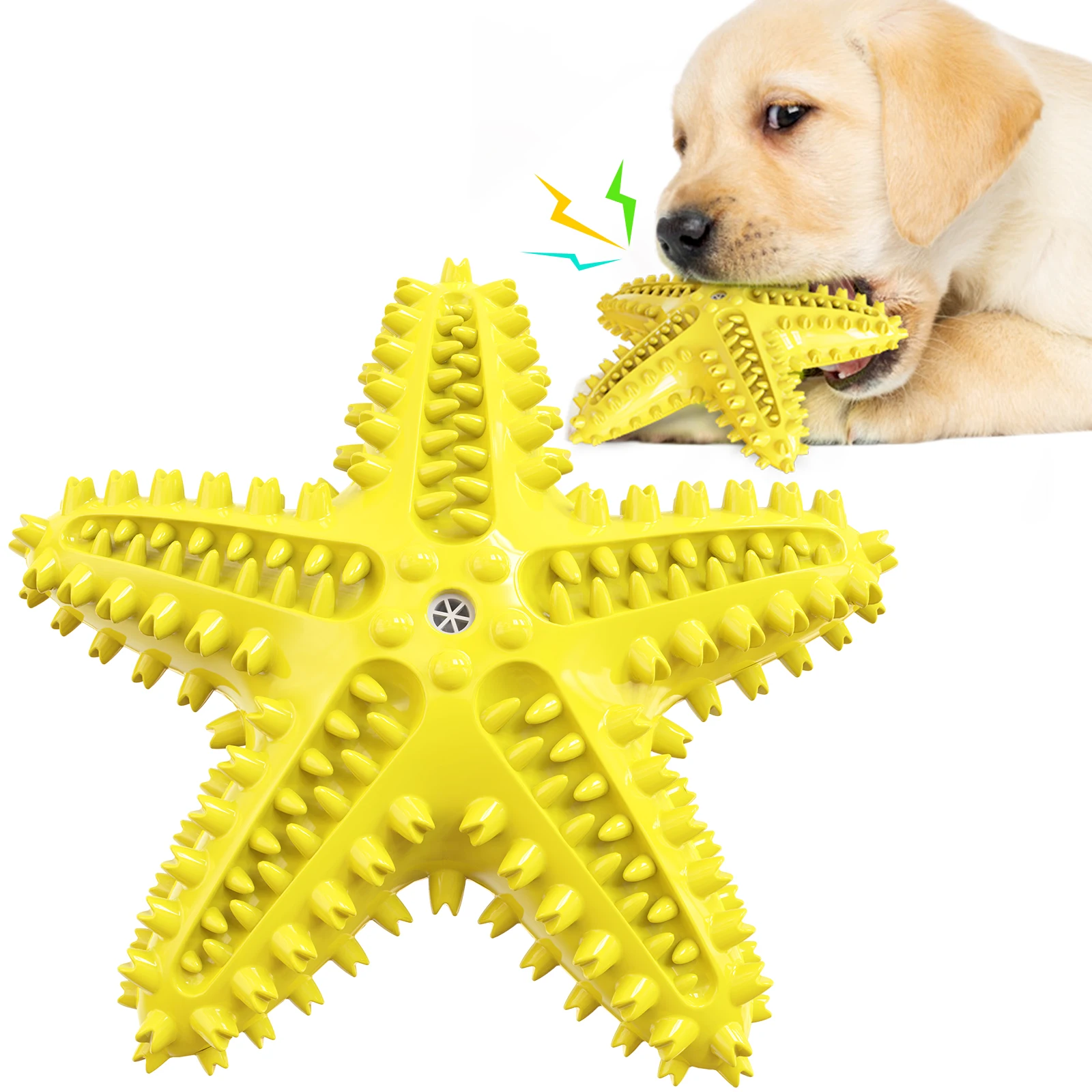 

PARKER Dog Dental Companion Sound-activated Teething Starfish Toy Good for Dental Health Enhanced Vitality Pet Toothbrush