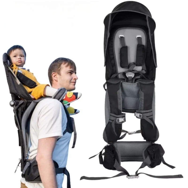 

Ergonomic baby shoulder strap with adjustable back for comfortable hiking and daily use