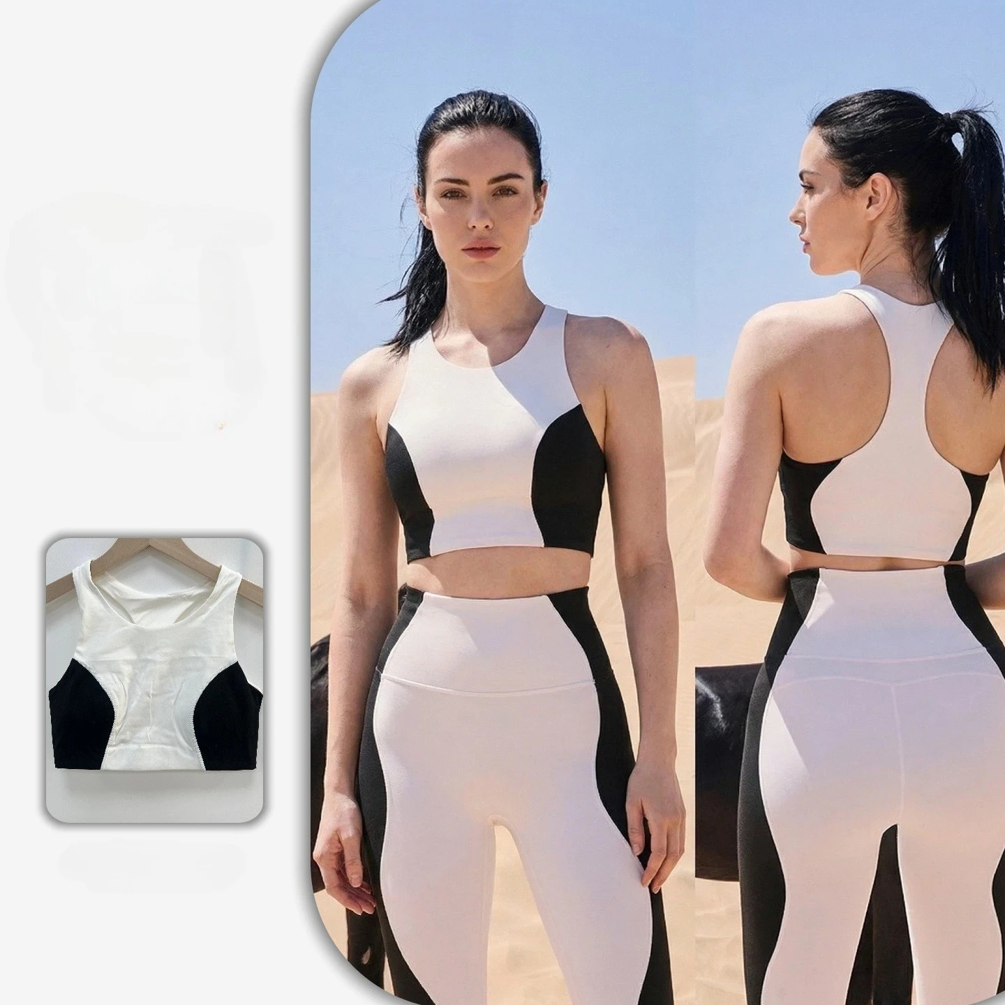 

Yoga Set Gym color matching Clothes Athletic Wear Yoga Suits Women Fitness Set Tracksuits Sports Bra Gym Leggings Sports vest