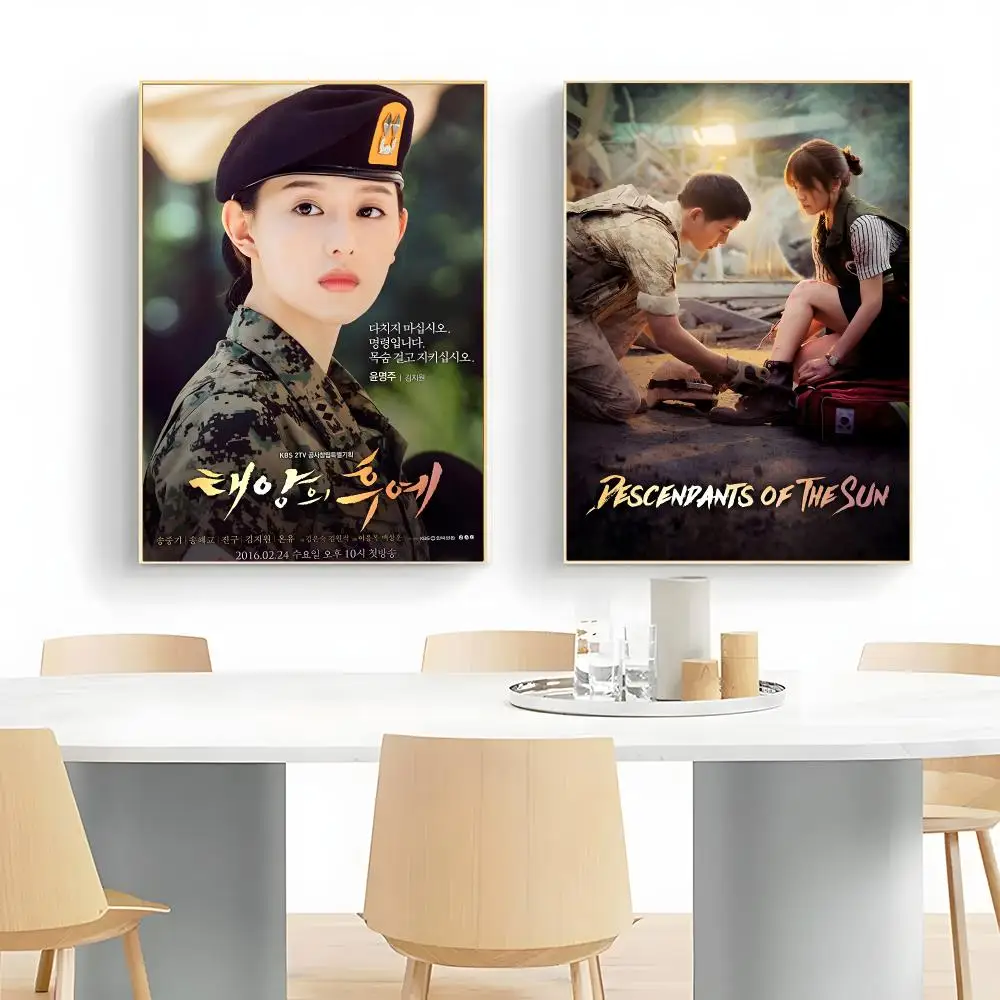 korean romance Descendants of the Sun Poster Wall Art Print Decorative Mural Home Decor Gift Unframed