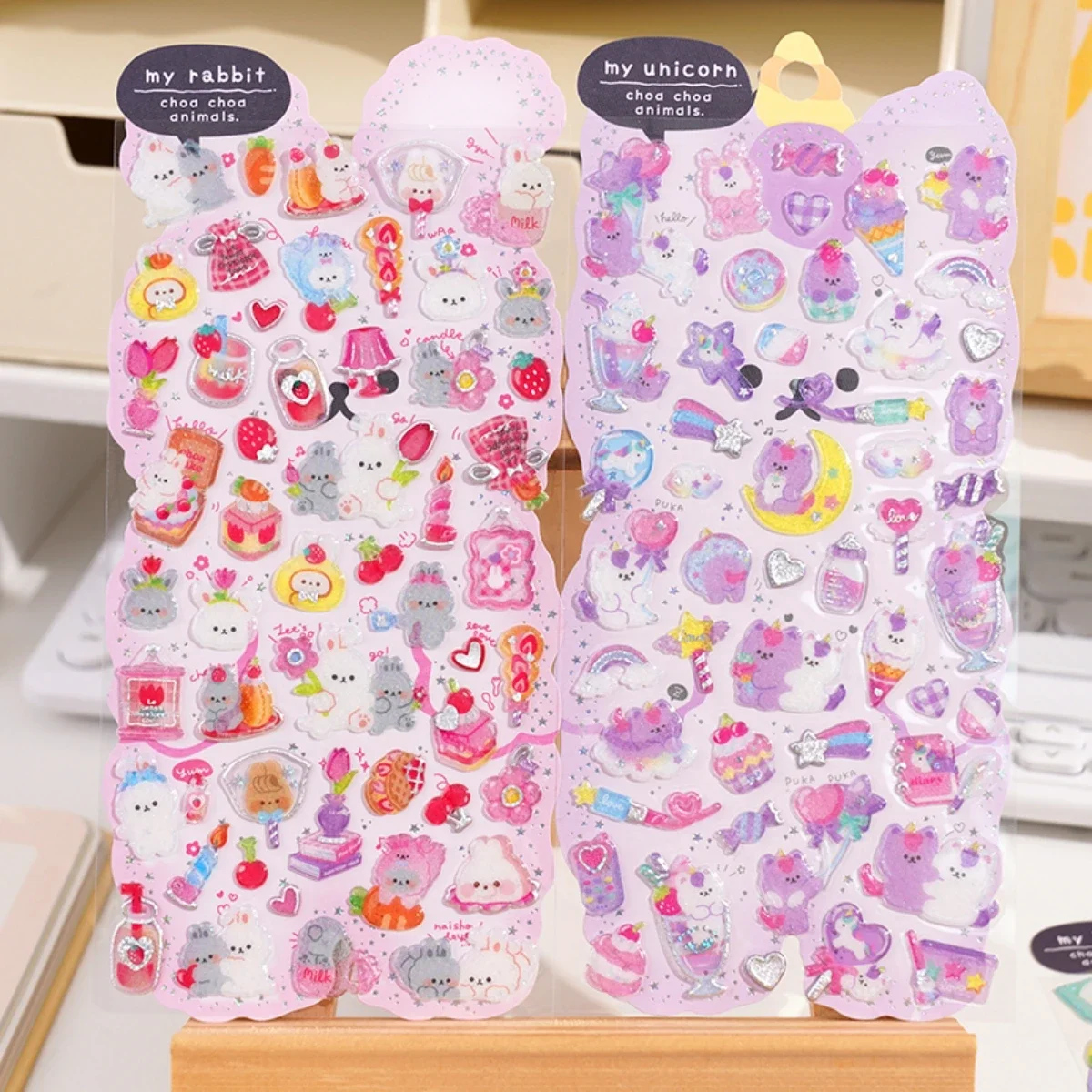 1 pc Kawaii Colorful Candy 3D Crystal Decor Stickers Scrapbooking Diy Journaling Stationery Diary Sticker Gift Prizes Kids