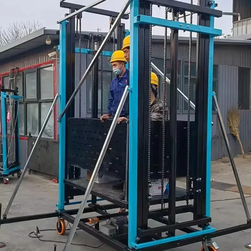 Hydraulic Electric Scaffolding Lifting Platform Warehouse Cargo Elevator Decoration Remote Control Mobile Foldable