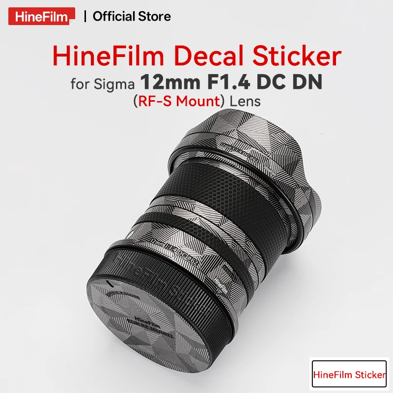 

Hinefilm Skin for Sigma 12F1.4 DC DN RF Mount Lens Sticker 12 1.4 Wrap Cover for Sigma 12mm F1.4 DC Contemporary Protective Skin