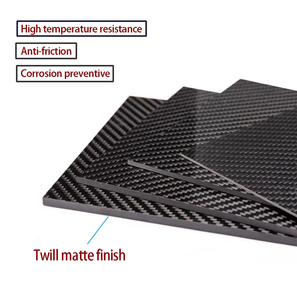 3K Carbon Fiber Board 1Pc High Strength Ultra Light 0.2-10mm Thickness Custom Cut Composite Parts
