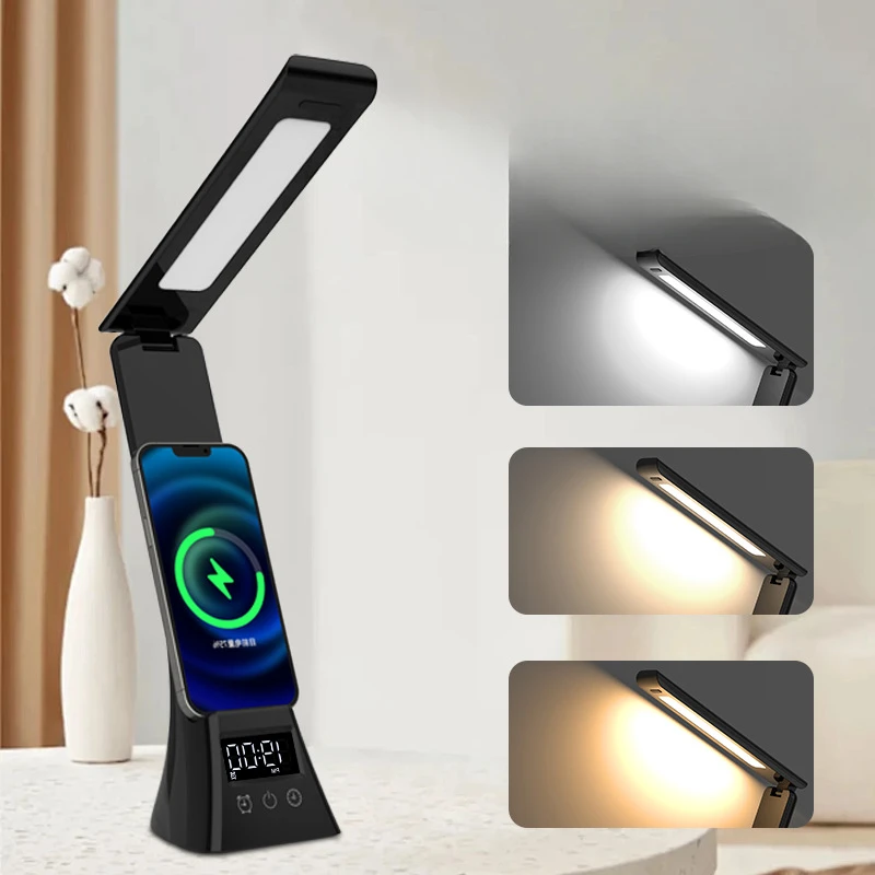 

Multifunctional creative folding wireless charging desk lamp
