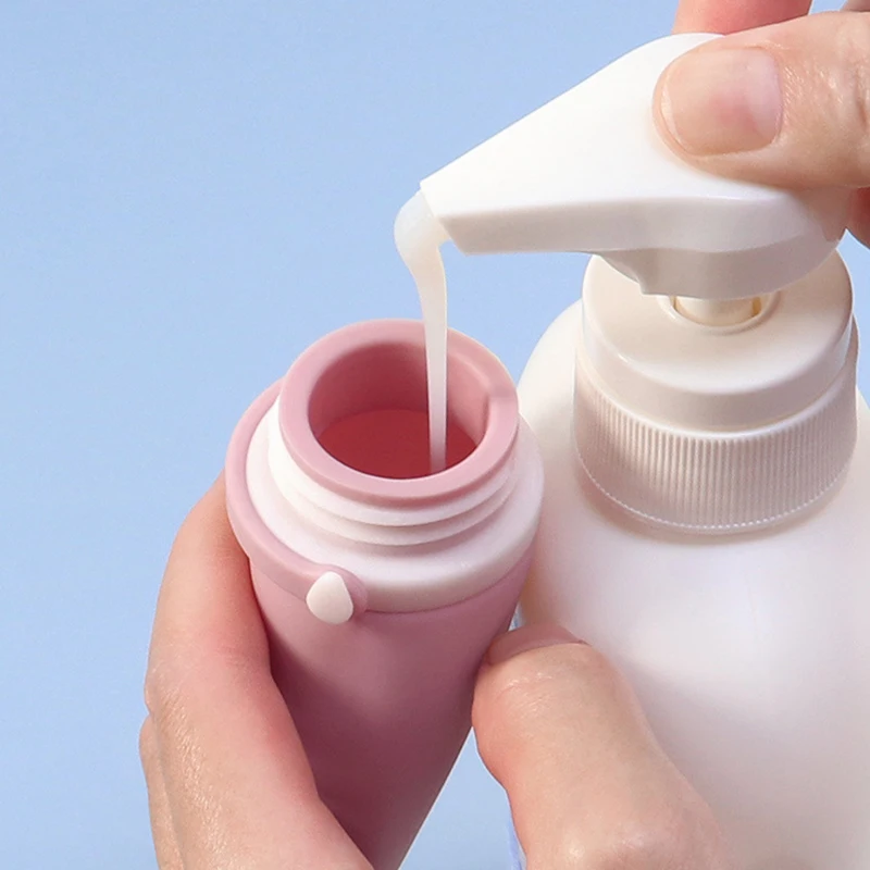 Dispenser di Gel doccia per sapone in Silicone Dispenser per Shampoo bottiglia per lozione tubo per spremere bagno bottiglia per pompa vuota