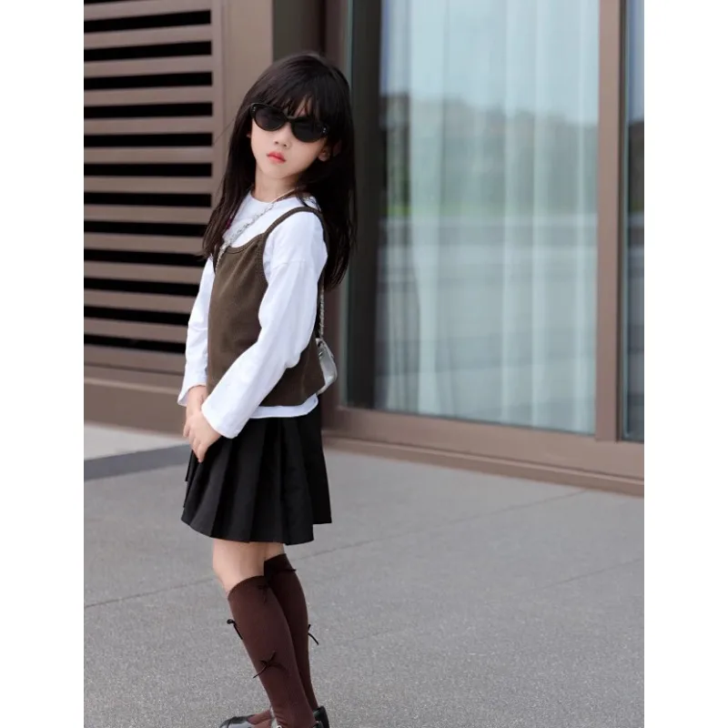 Kawaii Korean Fashion Kids Knee High Socks Soft Cotton School Bow Leggings 1 Pair For Toddler Girls Spring Autumn Stockings