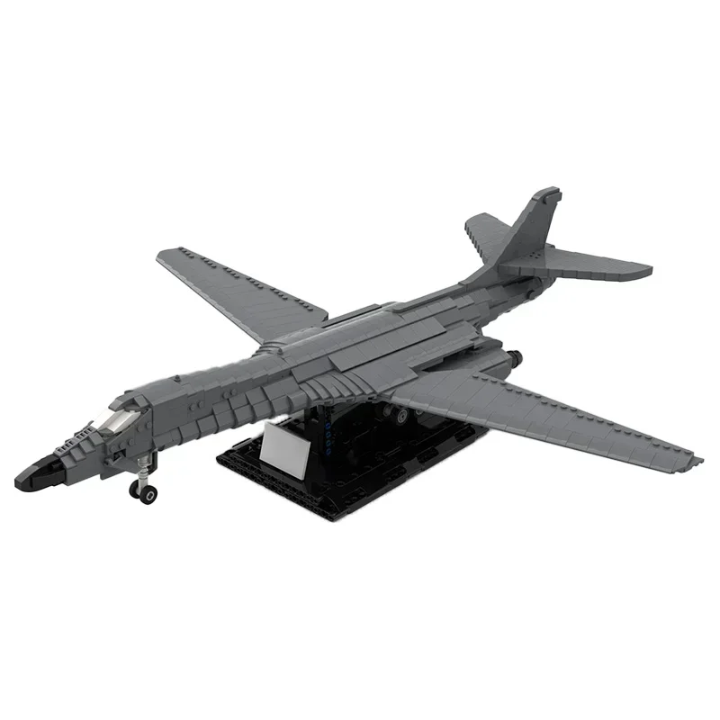 Modelo de aeronave militar moc tijolos de construção escala 1:72 B-1B lancer bombardeiro tecnologia blocos presente brinquedo natal diy conjuntos montagem