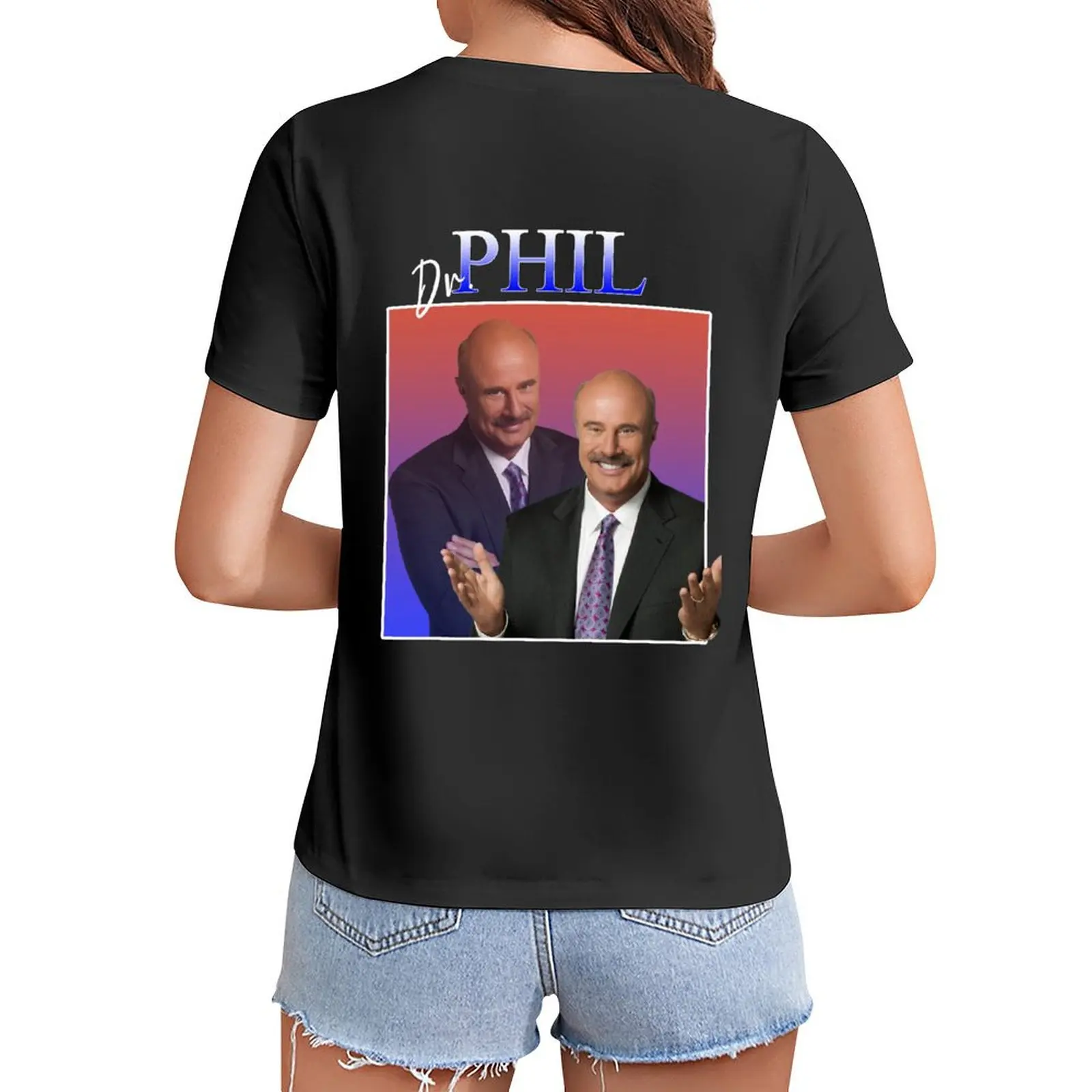 

Dr. Phil 90's Retro Vintage Style T-Shirt sports fans aesthetic clothes t-shirt dress for Women long