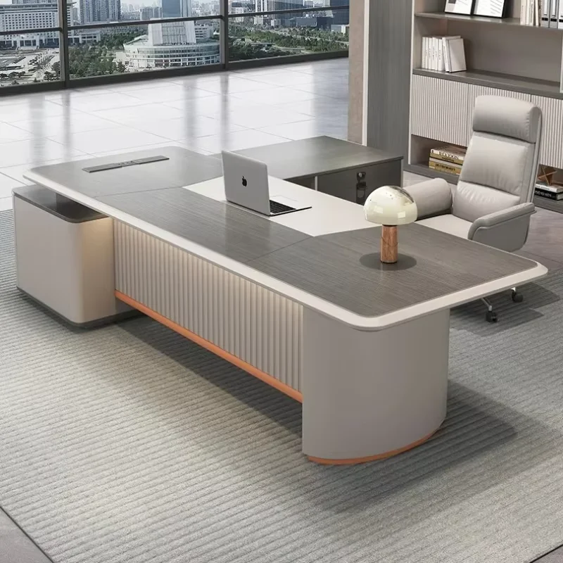 Modern Large L Shaped Office Table Drawer Cheap Writing Office Computer Desks Study Wooden Drawers Mesa Para Computador Ornament
