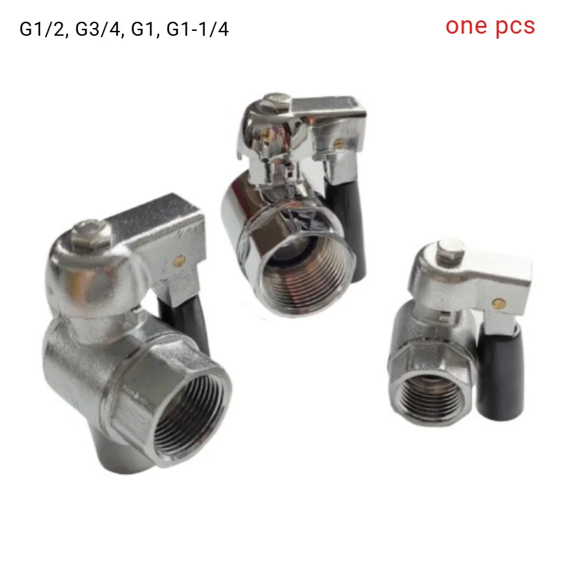 1PCS Fryer Drain Ball Tap for Commercial Deep Fryer High-Temp Brass Oil Release Valve Threaded Catering Kitchen Replacement Part