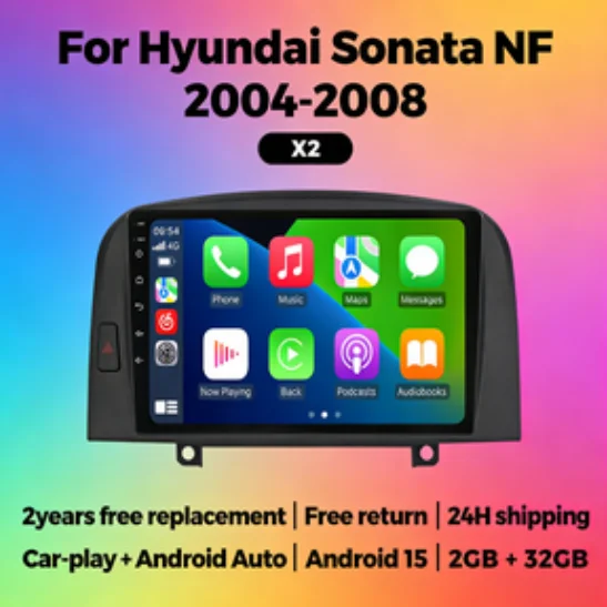 MEKEDE Android 15 Autoradio Head Unit 2 Din Car Radio Stereo Navigation Carplay For Hyundai Sonata NF 2004-2008 Car multimedia