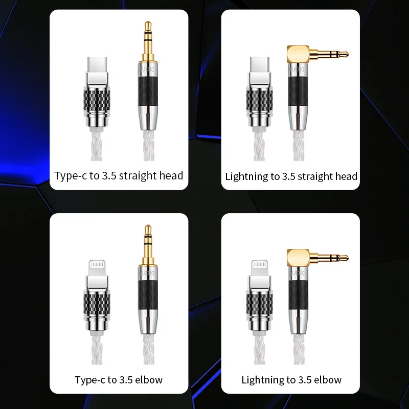 3.5mm to Type C Aux Cable Connector Car Headphone Jack Speaker Sterling Silver 3.5 Jack Aux Audio USB C DAC Cable