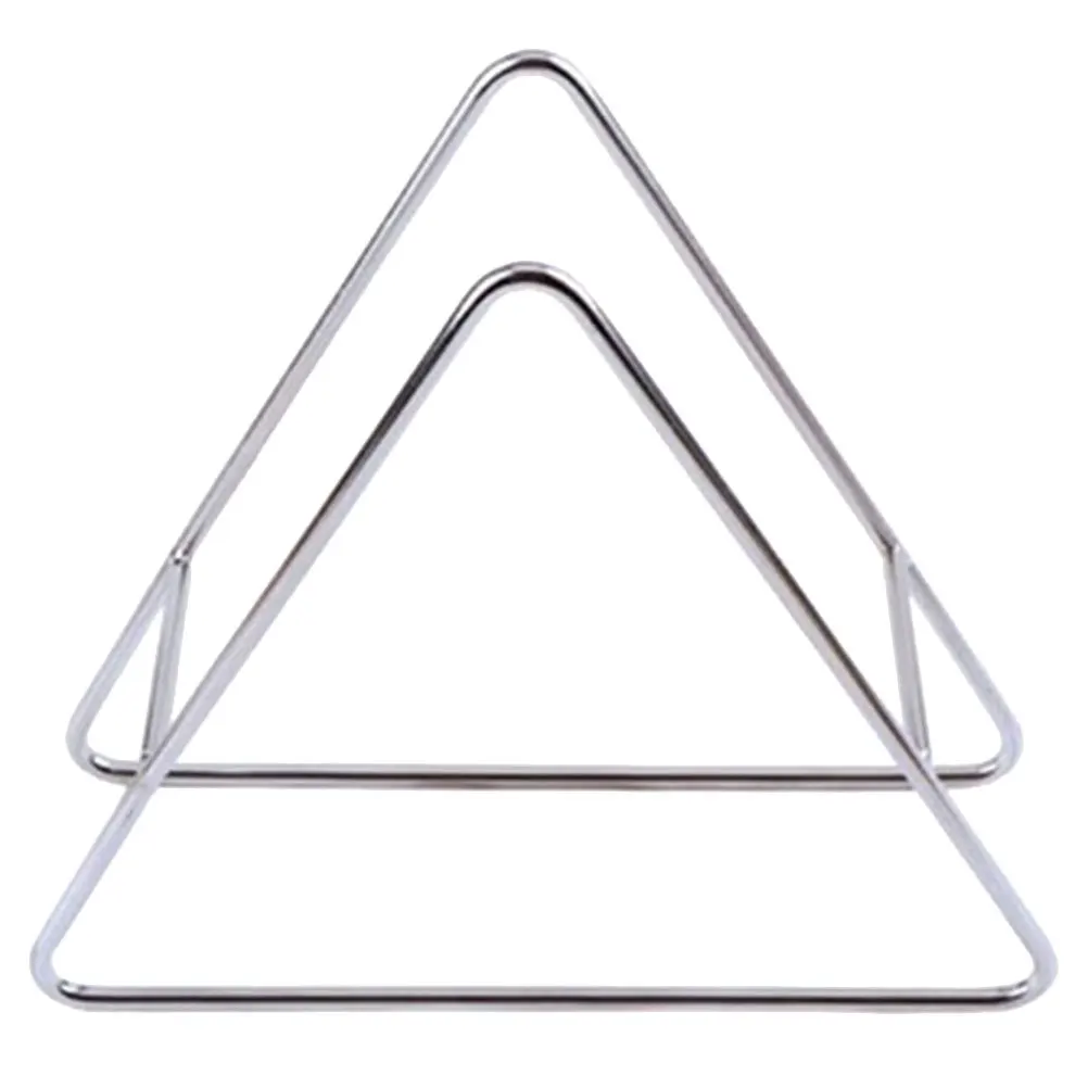 

1pc Cup Coaster Storage Rack Stainless Steel Plate Holder Smooth No Burrs Tabletop Dish Organizer For Home Kitchen Decoration