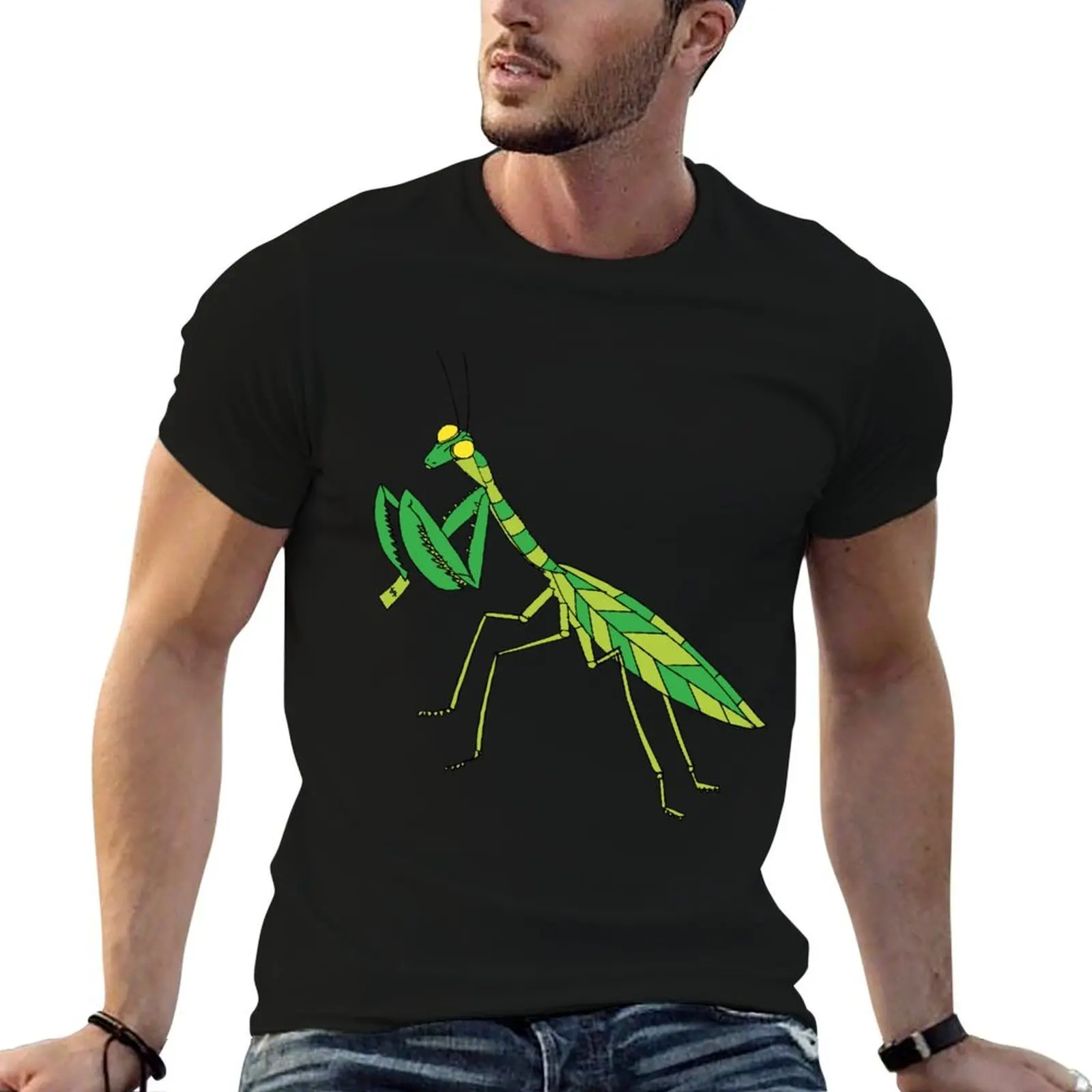 

Paying Mantis T-Shirt t shirt man casual black cotton t-shirt plain for man package T-Shirt