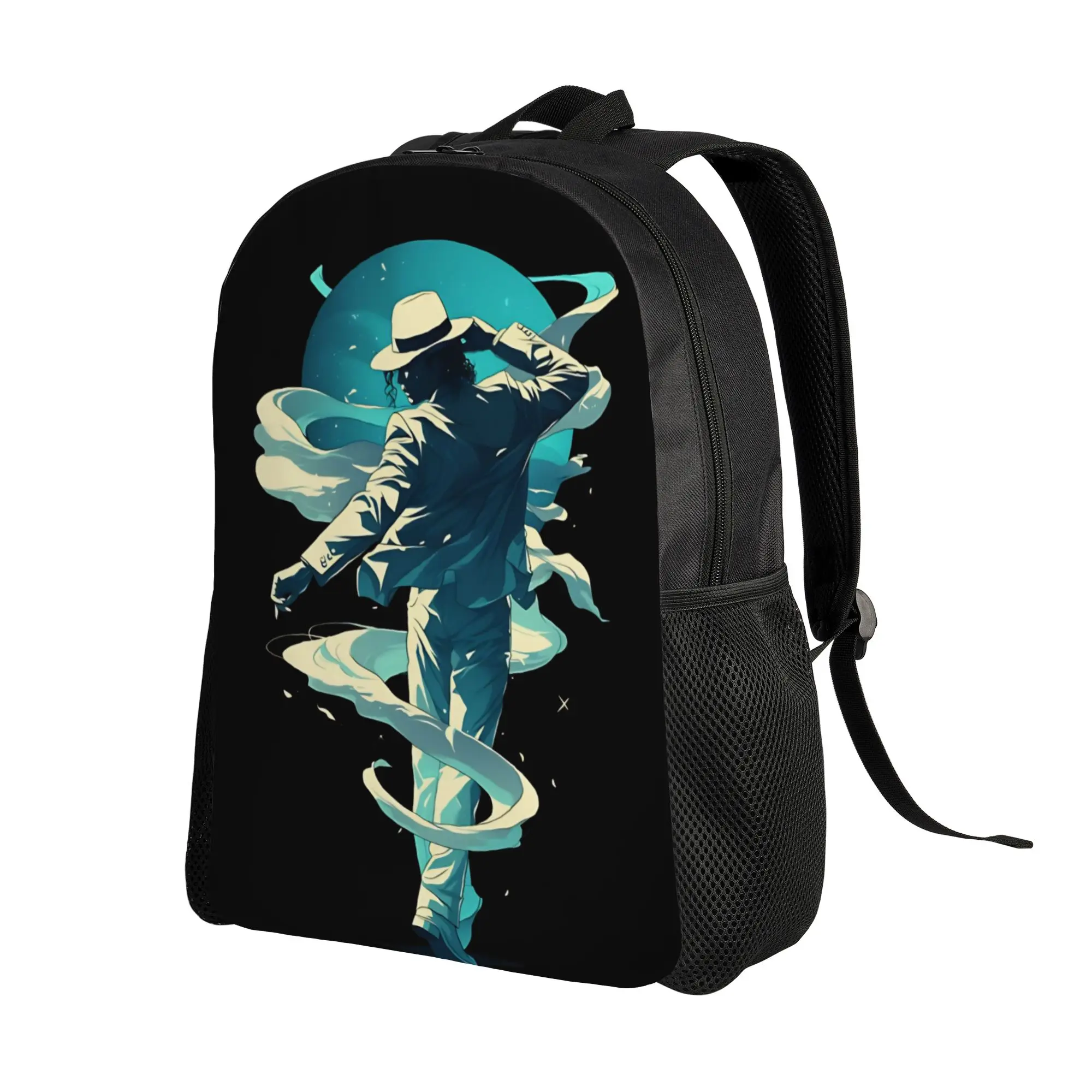 MJ Timeless Dance Backpack for Men Women Casual Student Work Daypack M-Michaels Laptop Canvas Bags Sports